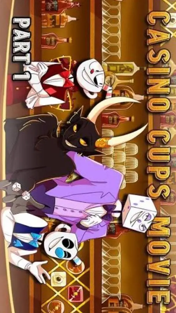 ai character: casino cups background