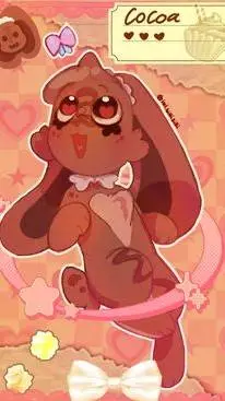 ai character: Cocoa the bunny background