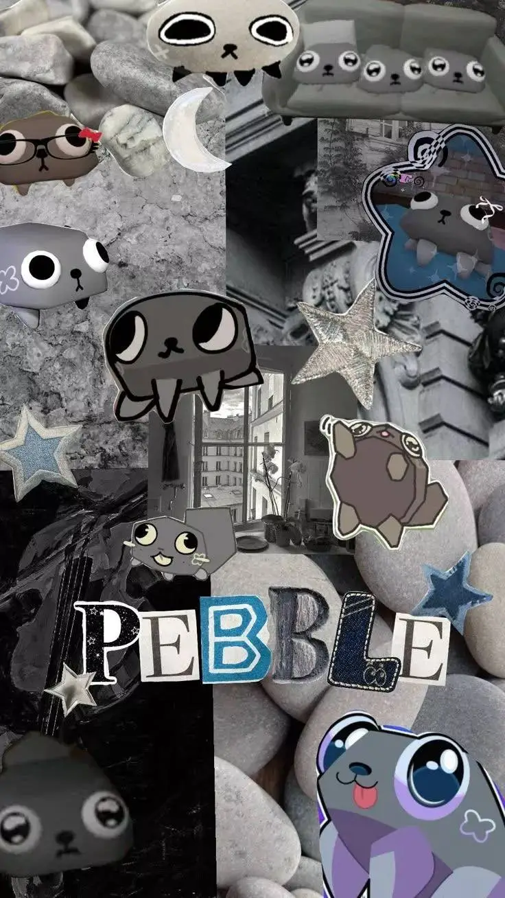 ai character: pebble background