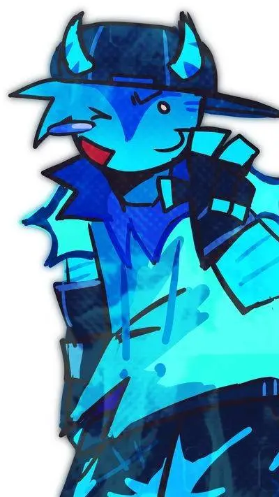 ai character: bluudud background