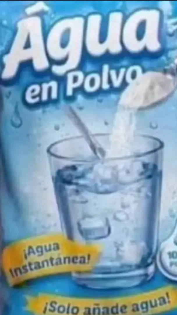 ai character: Agua en polvo background