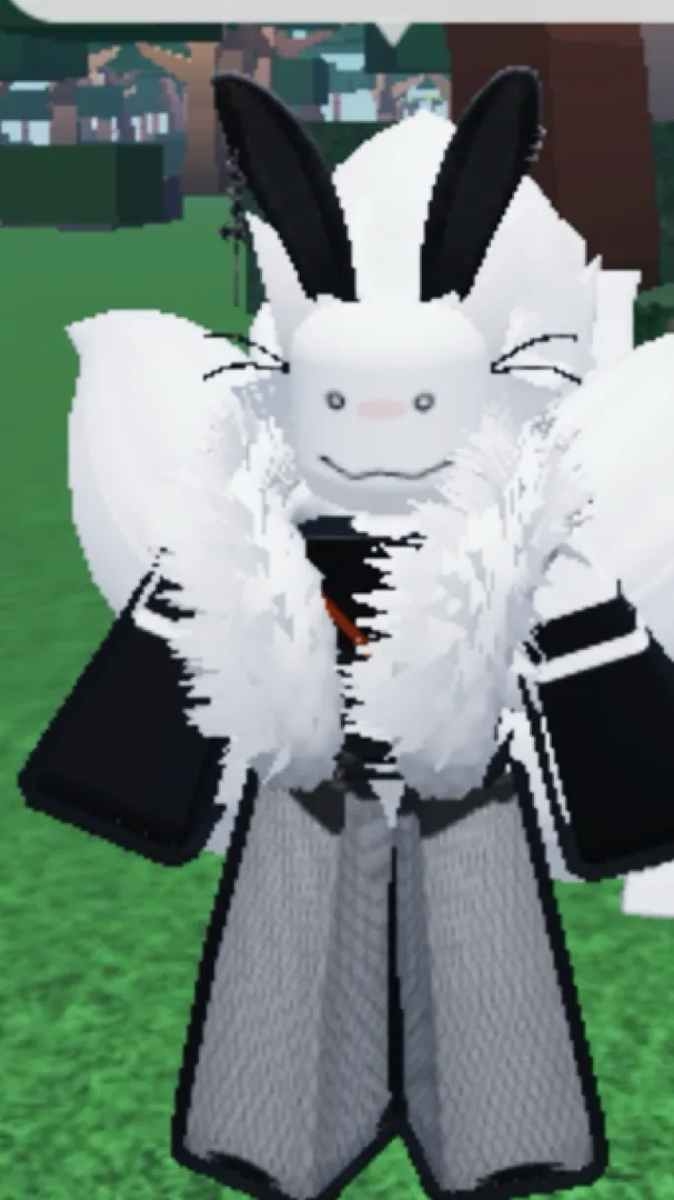 ai character: Wenda in buny suit background
