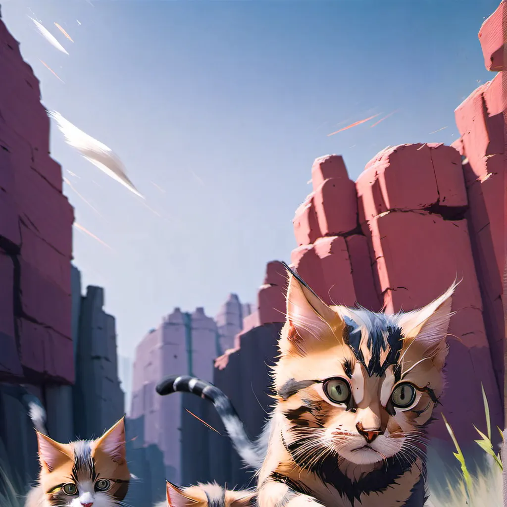 chat with ai character: Running cats.