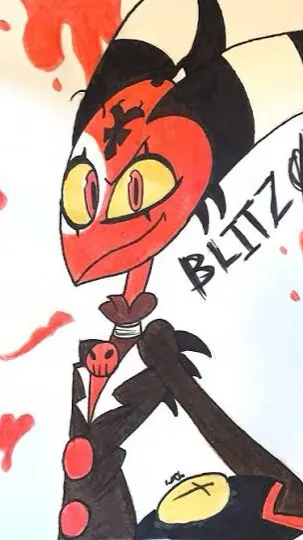 ai character: Blitzø x stolas  background