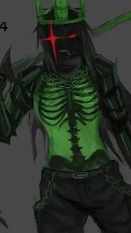 ai character: T3L@M0N>:3 background