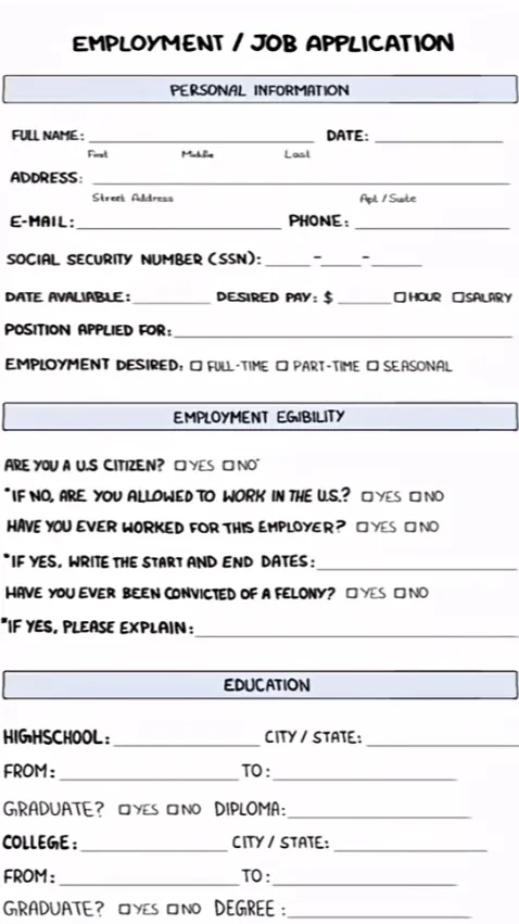 ai character: Job•Application! background