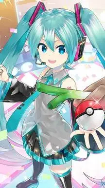 ai character: Hatsune miku  background