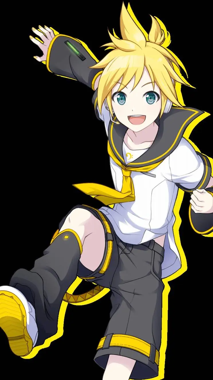 ai character: kagamine len  background