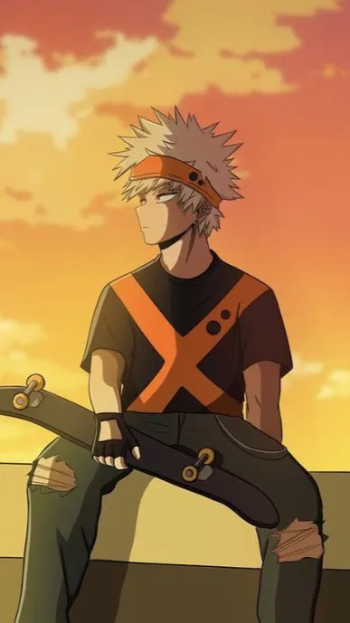ai character: Skater Katsuki  background