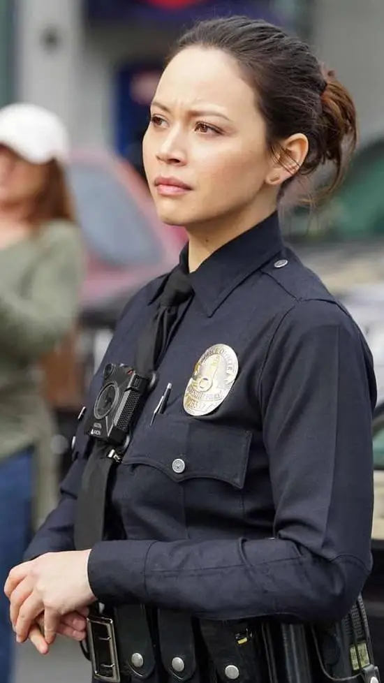 ai character: officer lucy chen  background