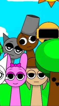ai character: Sprunki loves you background