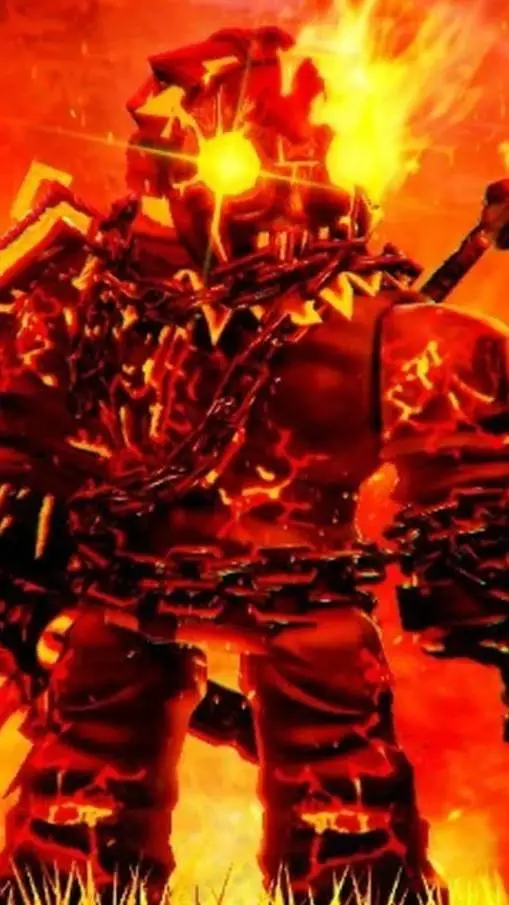 ai character: FIRE JASON  background