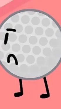 ai character: BFDI golf ball ￼ background