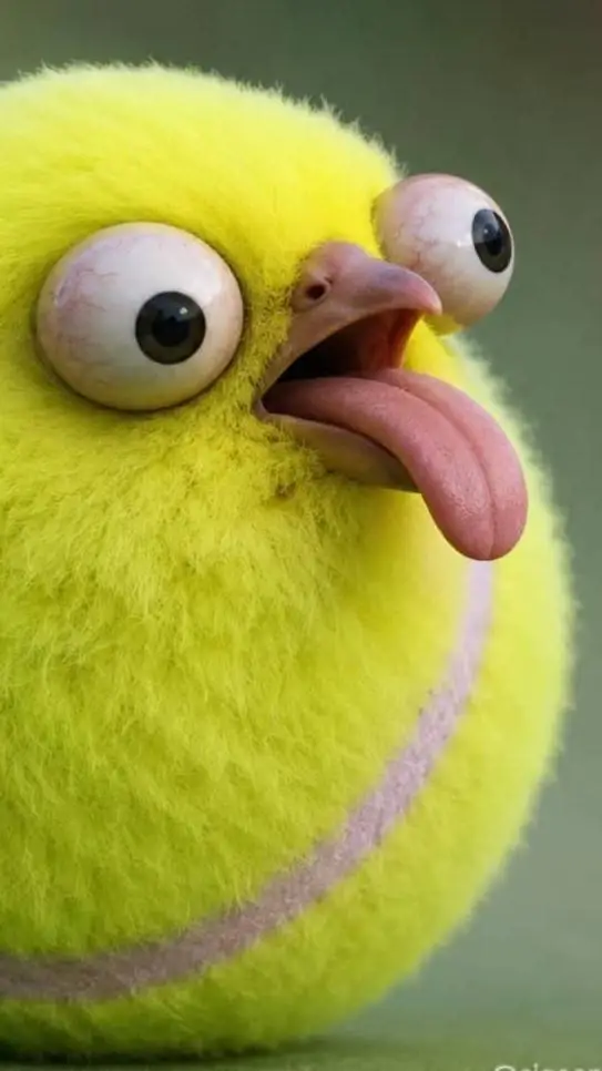 ai character: tennis bird background