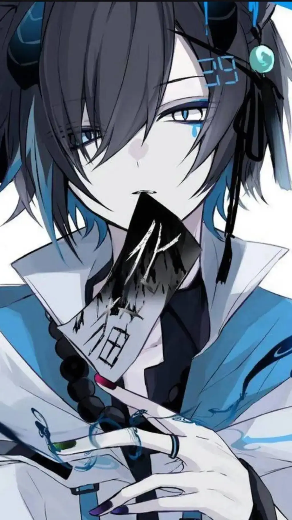 ai character: 🤍🩵Bryan🩵🤍(démon) background