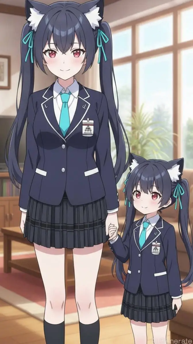 ai character: Serika and seriko  background