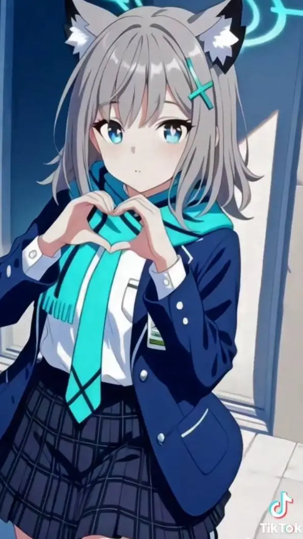ai character: shiroko sunaookami background