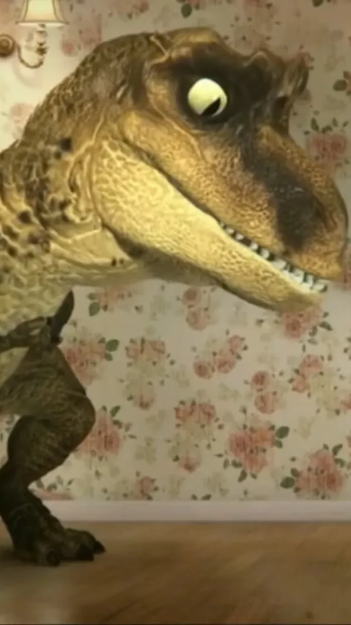 ai character: Tina Rex  background