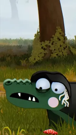 ai character: Crocodile witch background