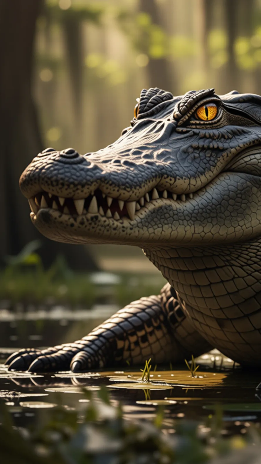 ai character: gator Leon background