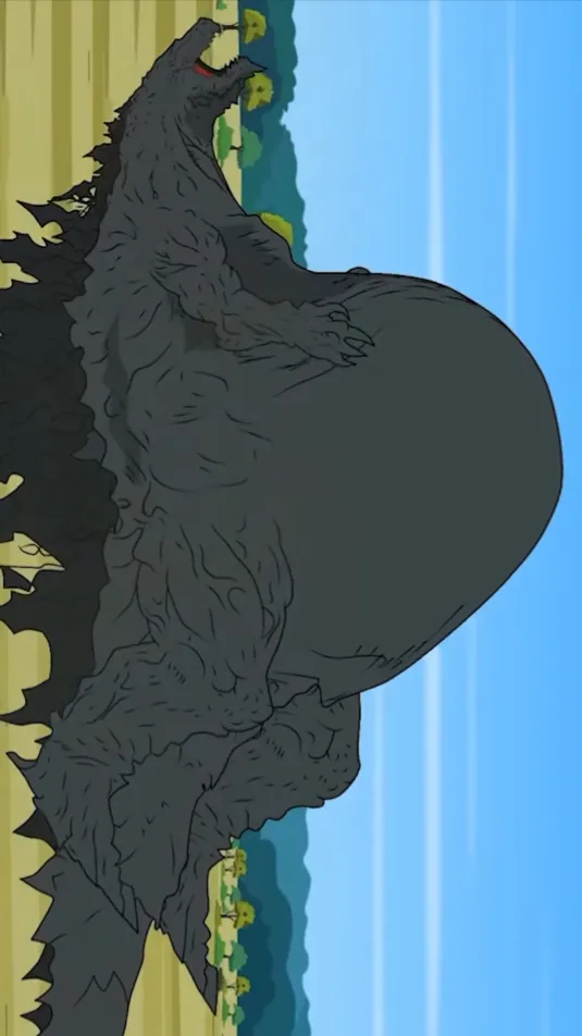 ai character: Godzilla background