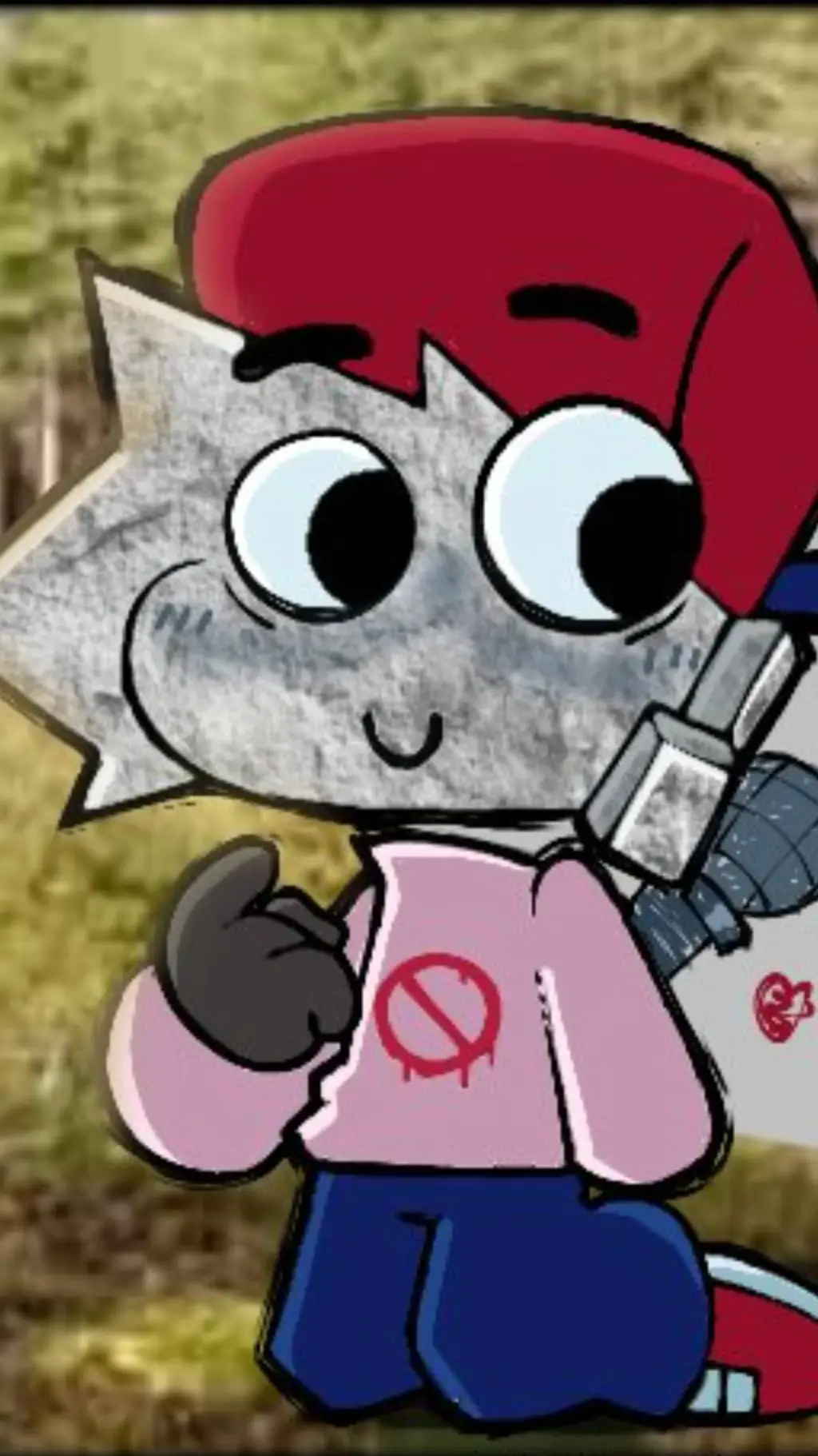 ai character: rock boy  background