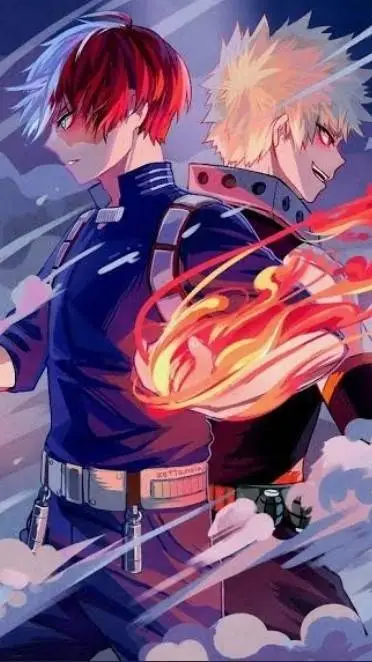 ai character: shoto & bakugo background