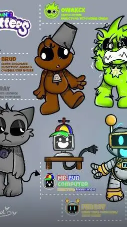 ai character: Sprunki critters!! background
