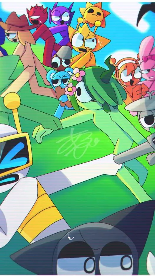 ai character: Sprunki XD <(-w-)> background