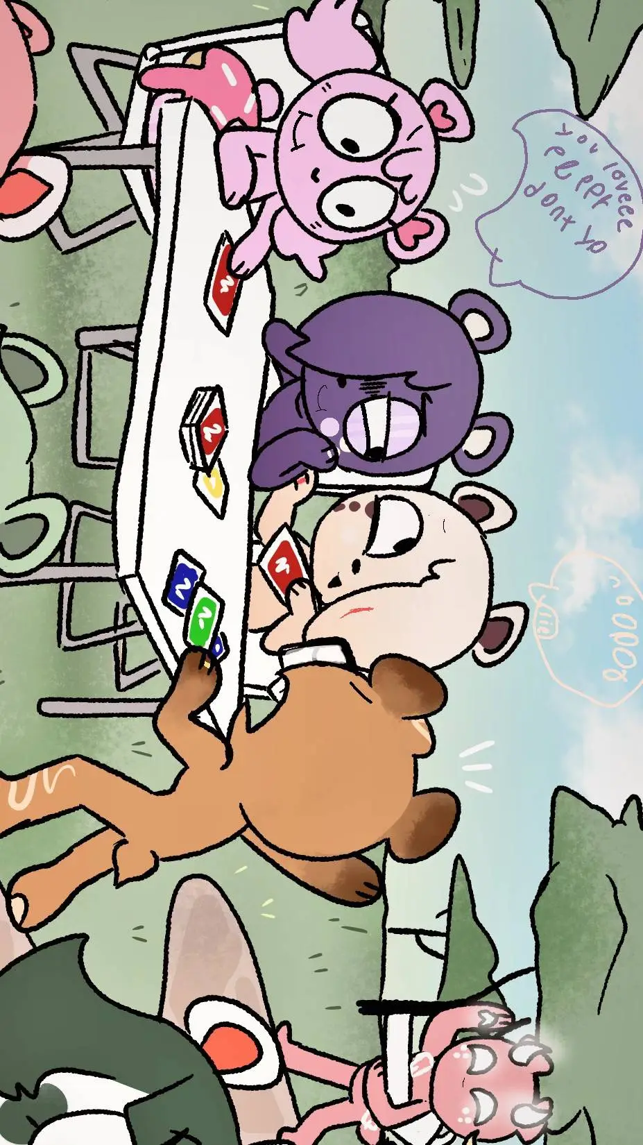 ai character: gay flan background