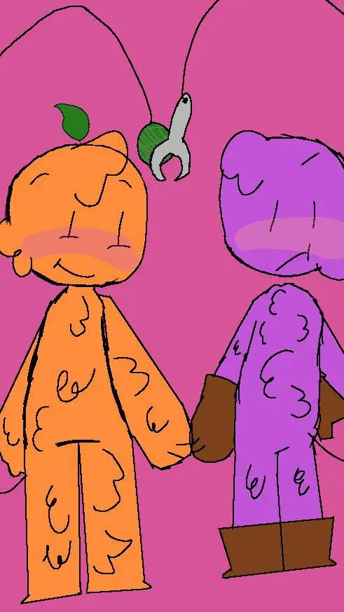 ai character: orange  background