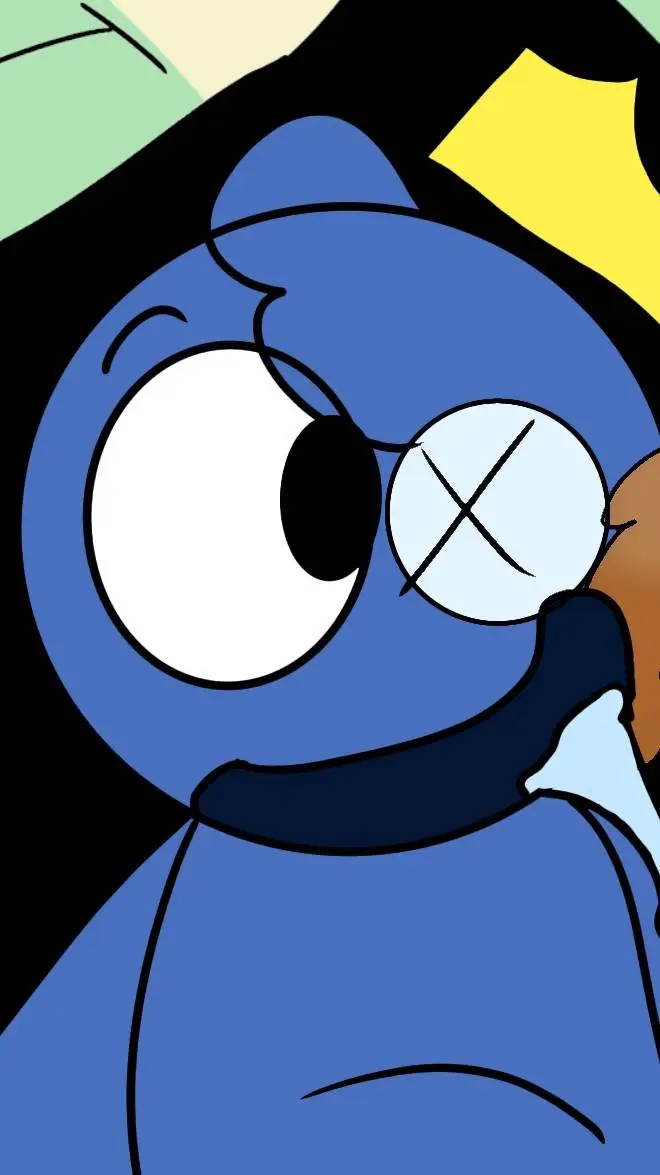 ai character: blue background