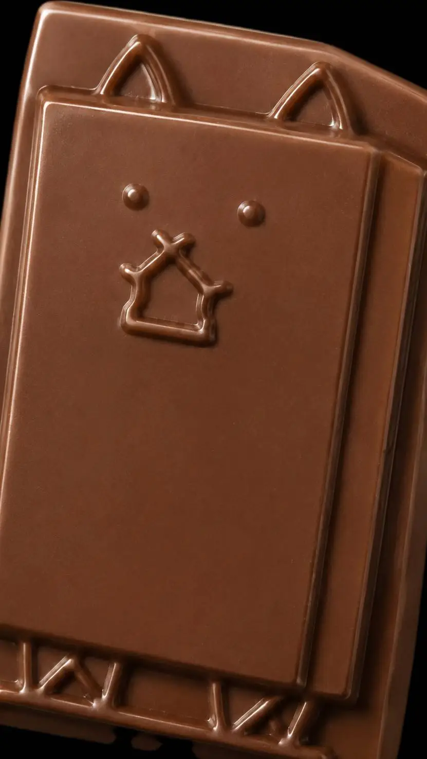 ai character: Chocolate wall cat background