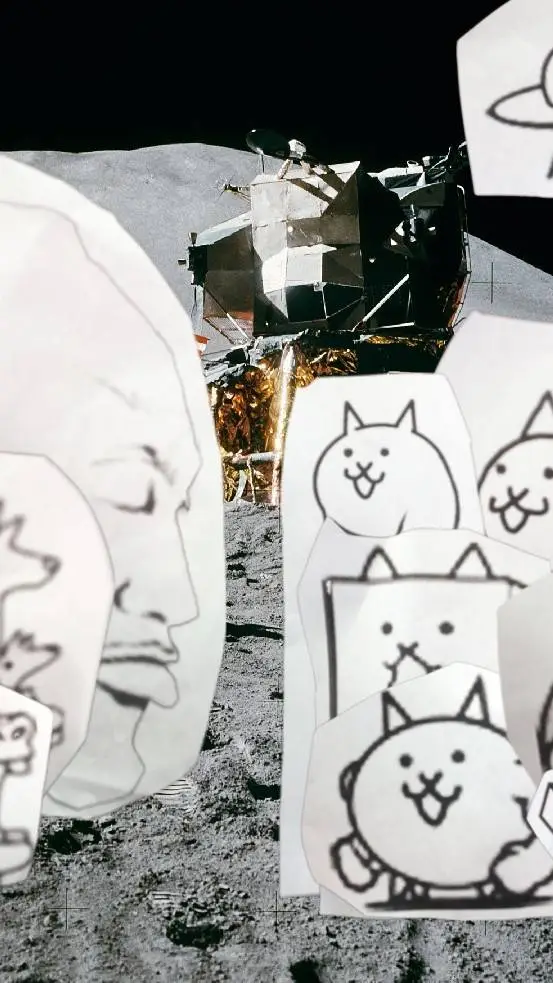 ai character: the faces vs cat  background