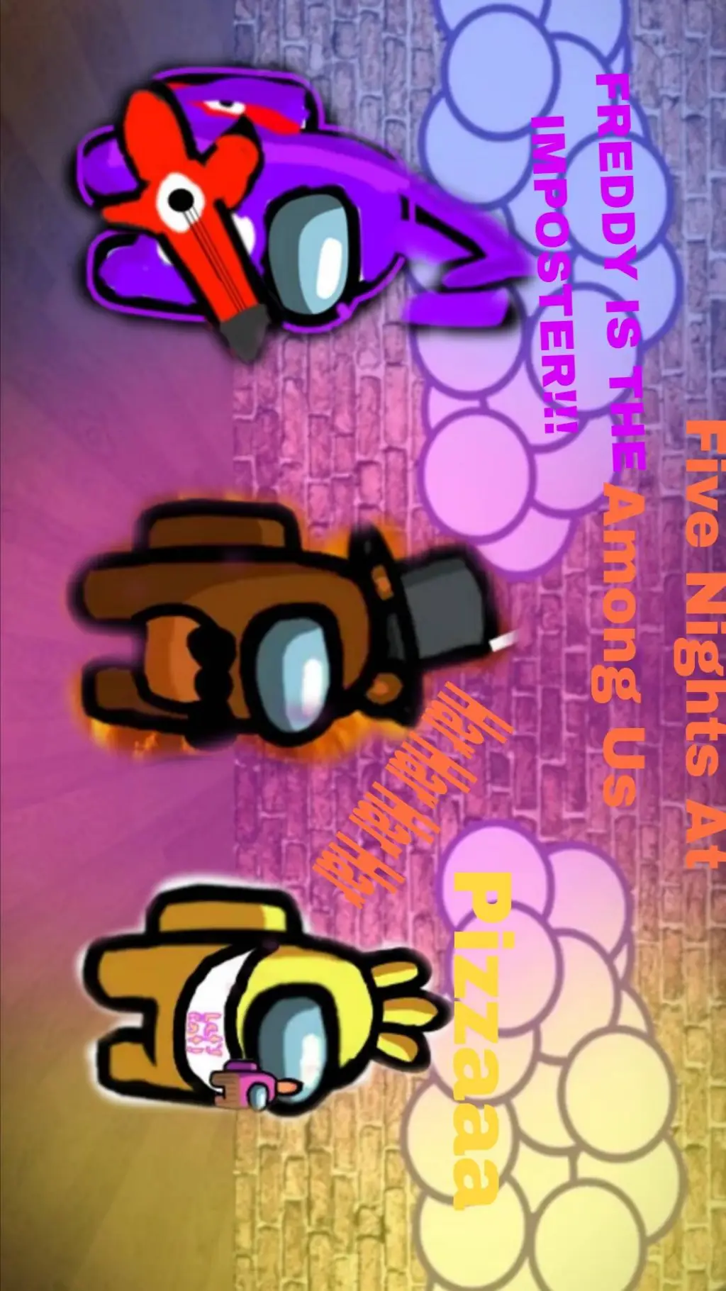 ai character: Fnaf AMONG US!! background