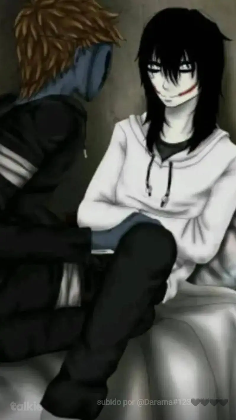 ai character: Jeff x eyeless background