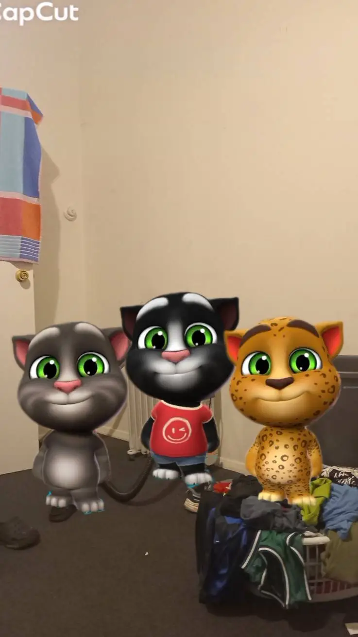 ai character: Kittens horror background
