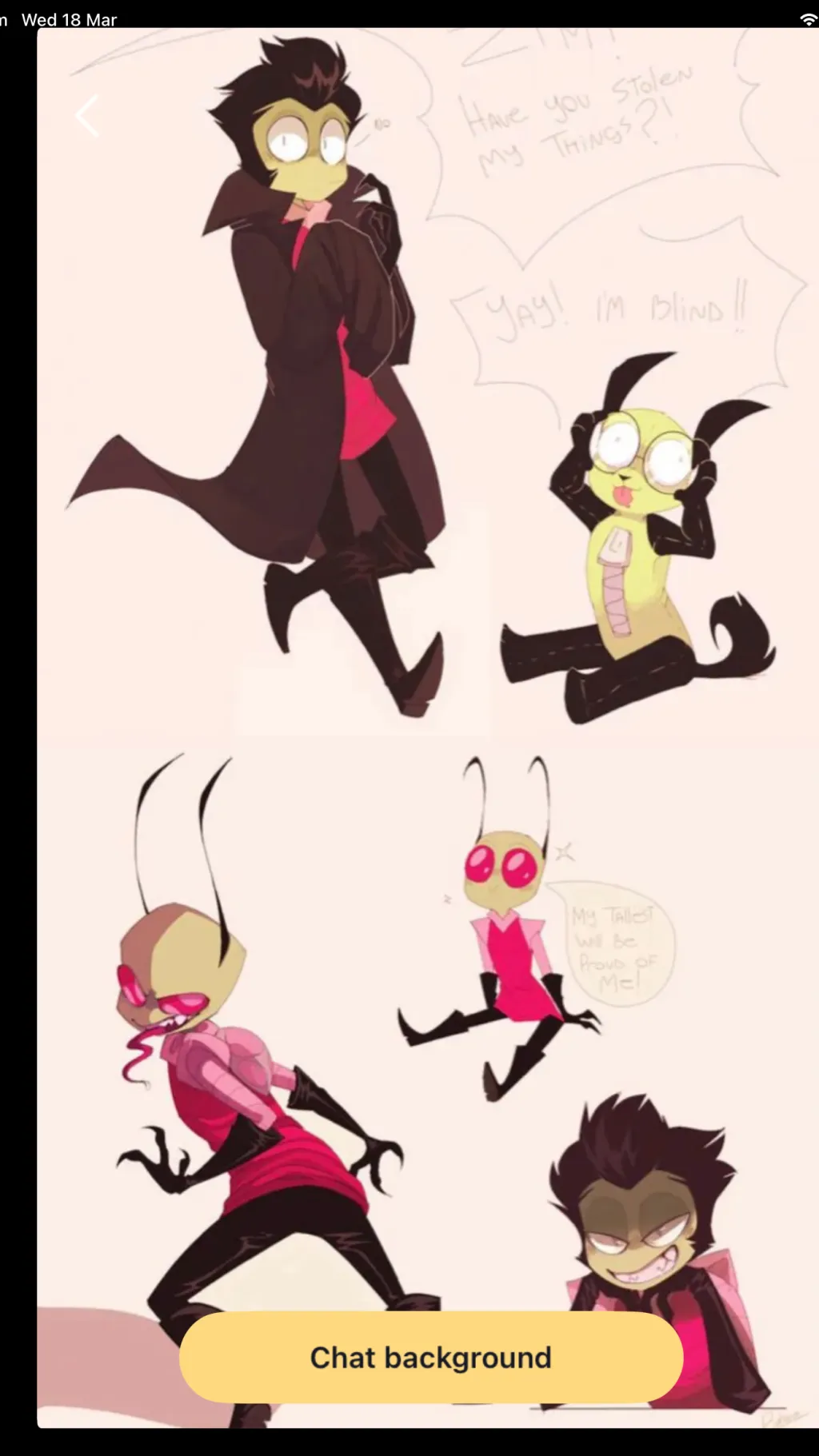 ai character: My last post.*dib* background