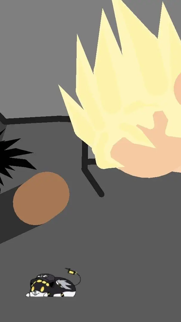 ai character: Kevin and Goku fig background