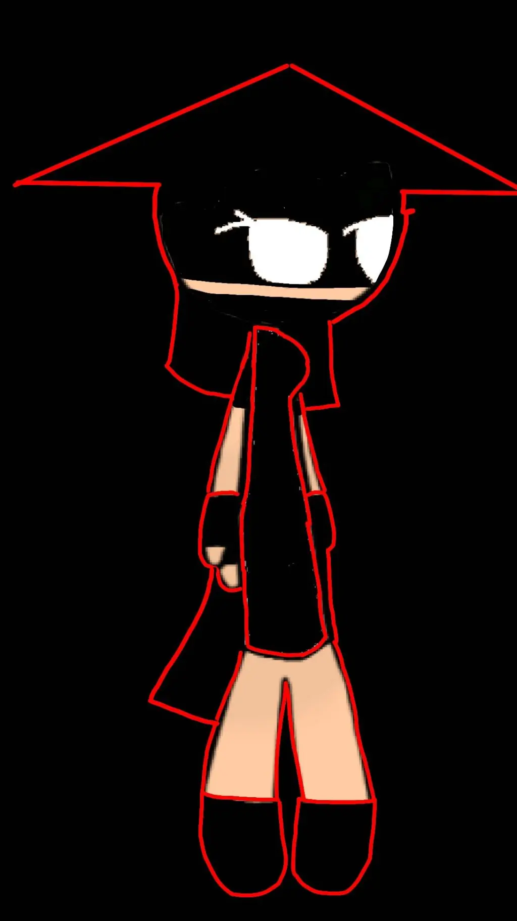 ai character: Fem Dark dwayne  background