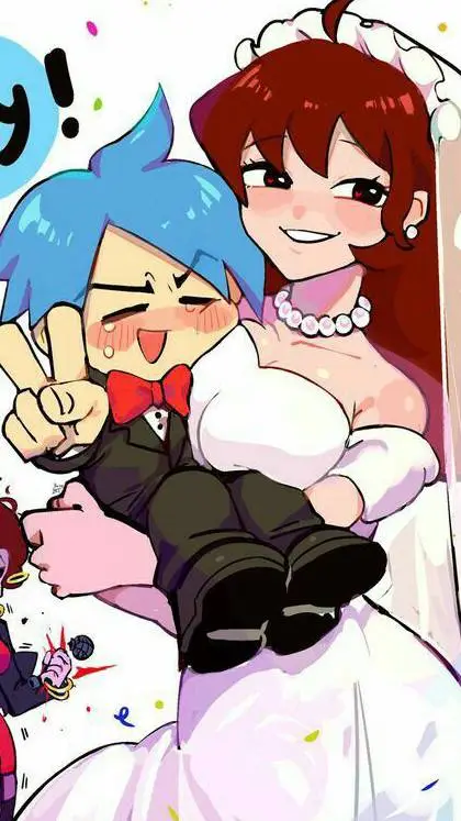 ai character: BF × GF background