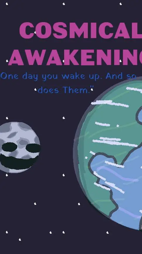 ai character: Moon woke up  background