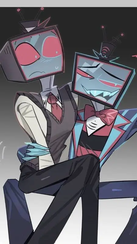 ai character: vox y Alastor.... background