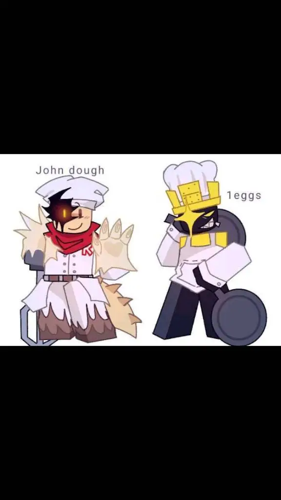 ai character: john dough vs 1egg background