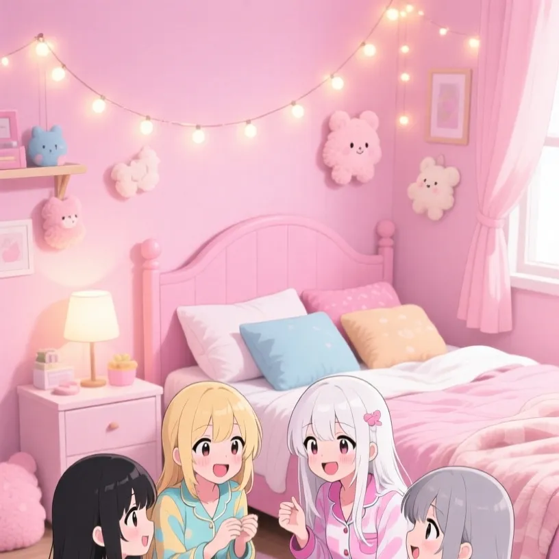 chat with ai character: sleepover ♀️ only