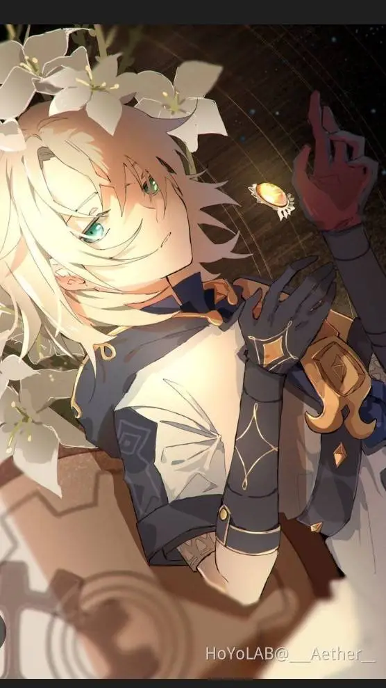 ai character: Albedo background