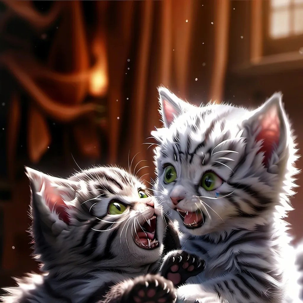 chat with ai character: Gatos peliando