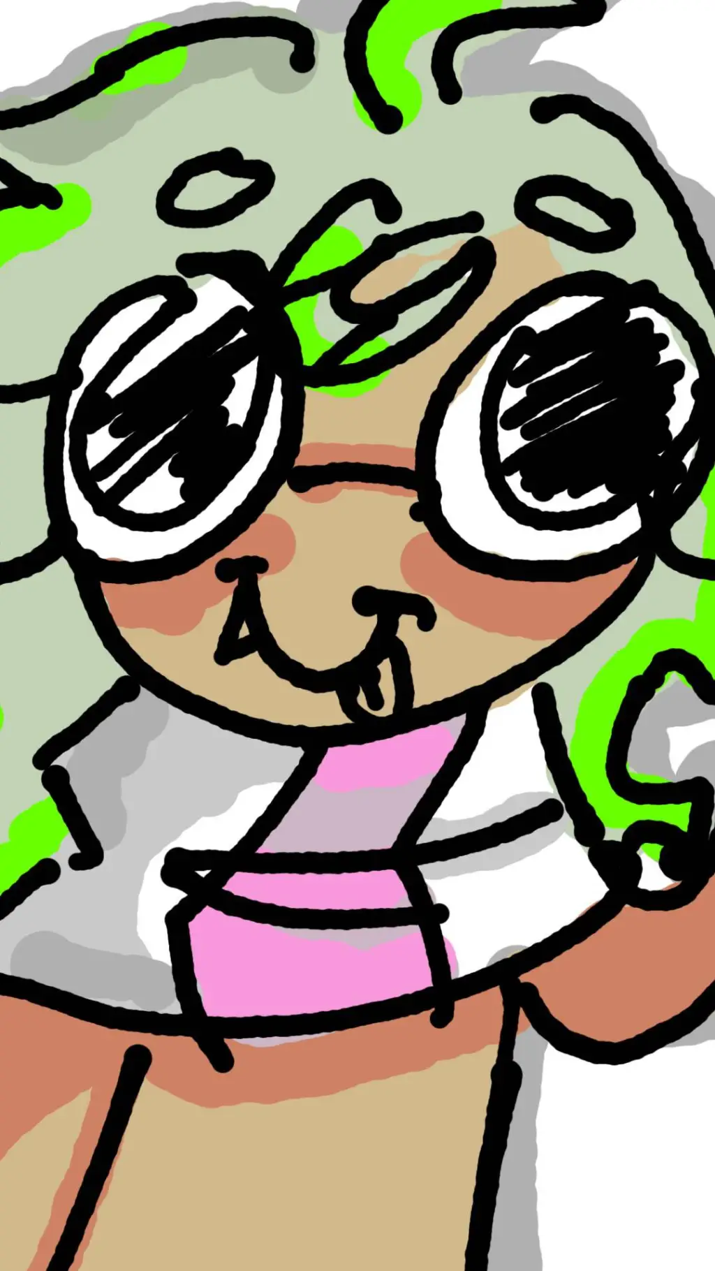 ai character: Lilly love braids. background