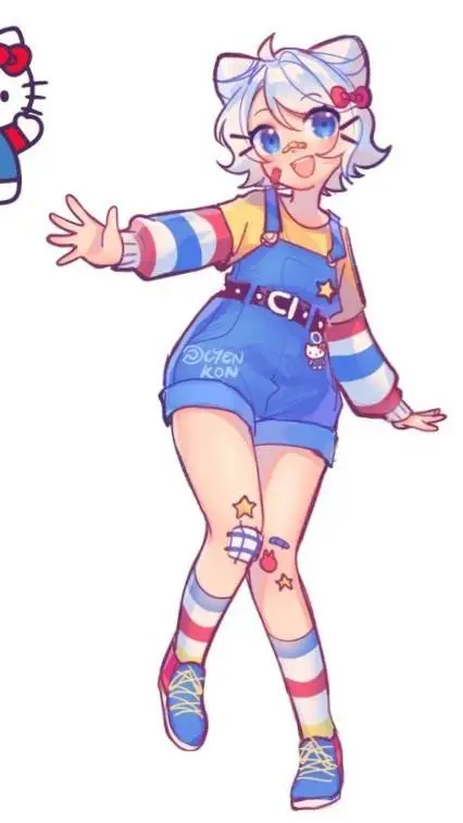 ai character: hello kitty background