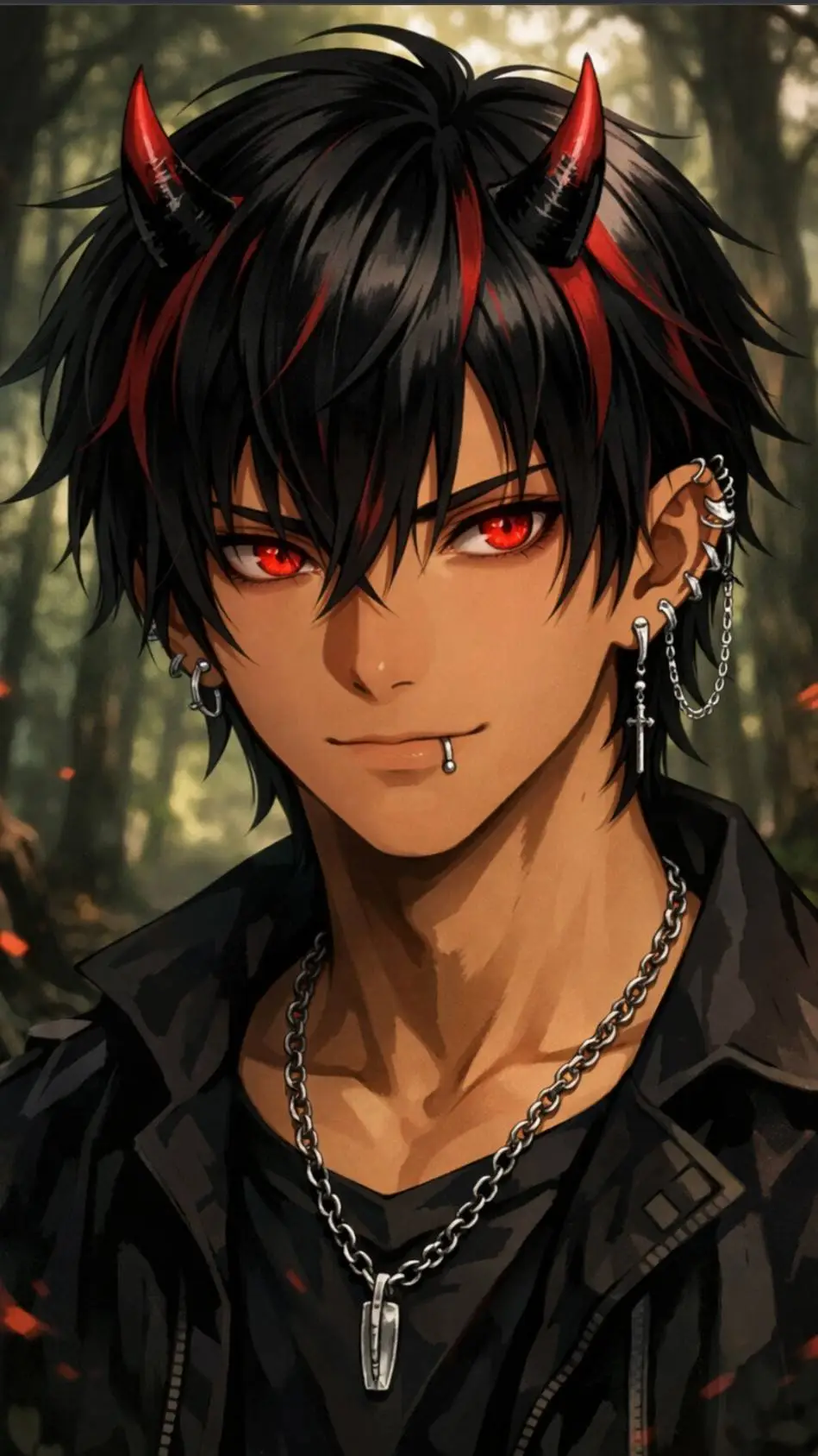 ai character: Damien Astaroth  background